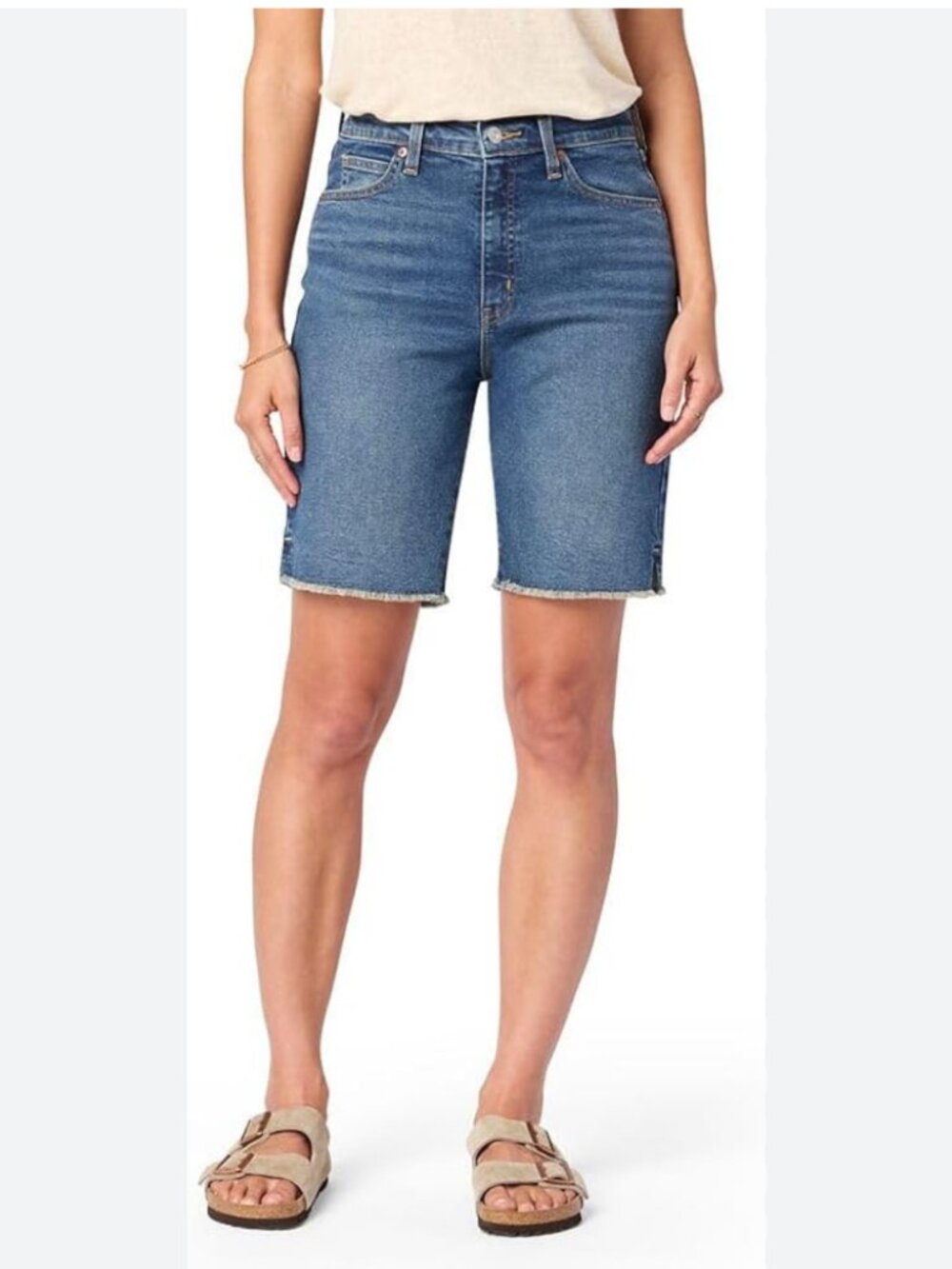 Denizen From Levi's Bermuda Jean Shorts Size 8/W29 High Rise Stretch Denim